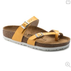 Mayari Birko-Flor Graceful Amber Yellow Birkenstock, Size 39